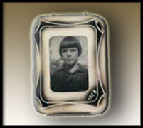 my mother, S. Jane Mason, in a hand held mirror, 1928